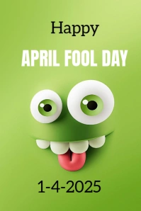 Green Maximalist April Fool Pinterest Graphic template