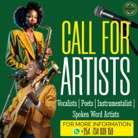 Green Maximalist Audition flyer  Instagram Post template