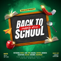 Green Maximalist Back To School Instagram Post template