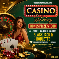 Green Casino Night Event Iphosti le-Instagram Template