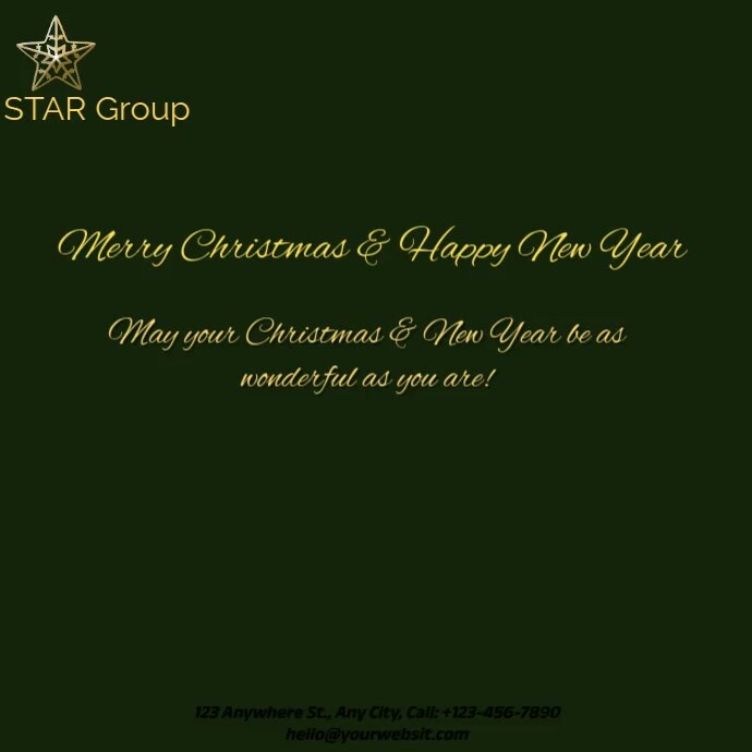 Green Maximalist Christmas And New Year Instagram Post Template ...