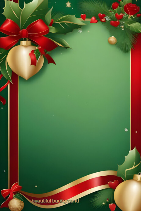 Copy of Green Maximalist Christmas Background Poster | PosterMyWall