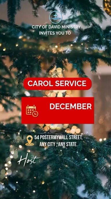 Copy of Green Maximalist Christmas Carol Service Instagram Story ...
