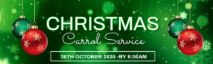 Green Maximalist Christmas Carol Service Invitation Template Linkedin Background Image LinkedIn-baggrundsbillede