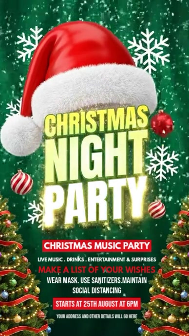 Copy of Green Maximalist Christmas Night Party Instagram Story ...