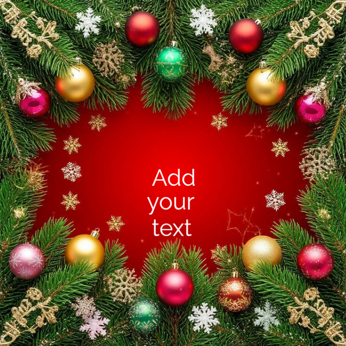 Green Maximalist Christmas Party Design Template Instagram Post ...