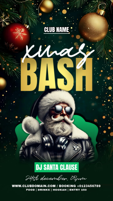 Copy of Green Maximalist Christmas Party Flyer Instagram Story ...