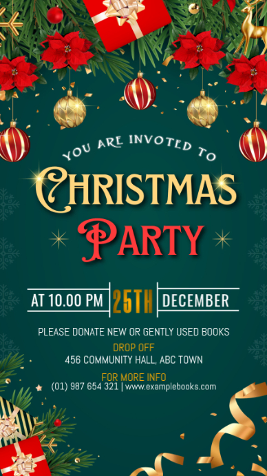 Copy of Green Maximalist Christmas Party Instagram Story | PosterMyWall