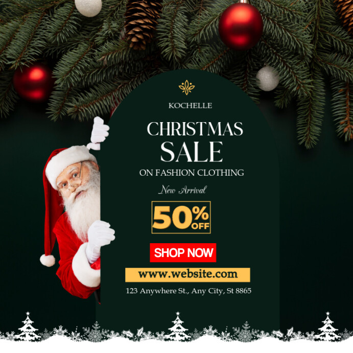 Copy of Green Maximalist Christmas Sale Instagram Post | PosterMyWall