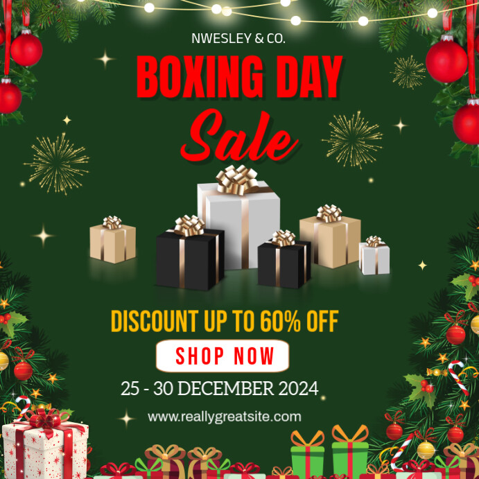 Copy of Green Maximalist Christmas Sale Instagram Post | PosterMyWall