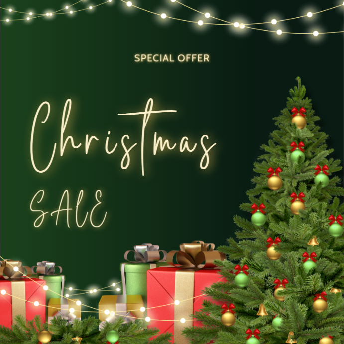 Copy of Green Maximalist Christmas Sale Instagram Post | PosterMyWall