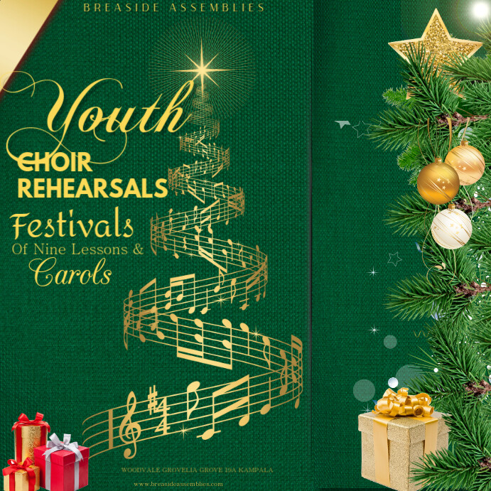 Copy of Green Maximalist Christmas Youth Choir Rehearsals Instagram ...