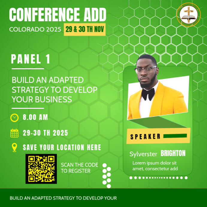 Copy of Green Maximalist Church Conference Add Poster Instagram Post ...