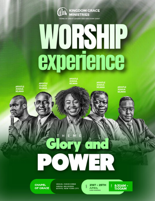 Copy of Green Maximalist Church Flyer (us Letter) | PosterMyWall