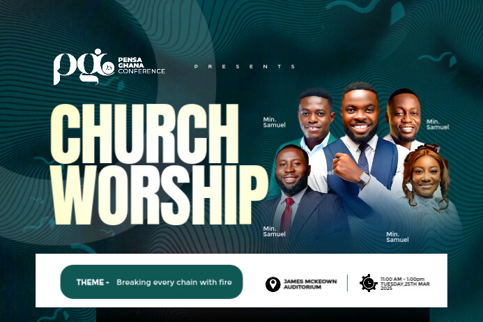 Copy of Green Maximalist Church Flyer Banner 4' × 6' | PosterMyWall