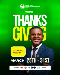 Green Maximalist Church Flyer  Instagram Portrait template