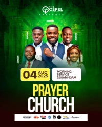 Green Maximalist Church Prayer Conference  Instagram Portrait template