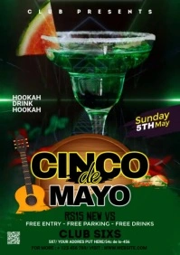 Green Maximalist Cinco De Mayo A5 template