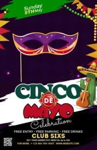 Green Maximalist Cinco De Mayo Tabloid template