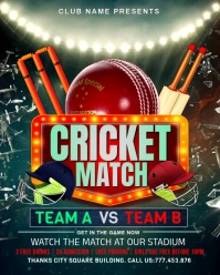 Green Maximalist Cricket Flyer  Instagram Portrait template