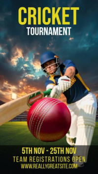 Azul Cricket Tournament Digitalt display Template