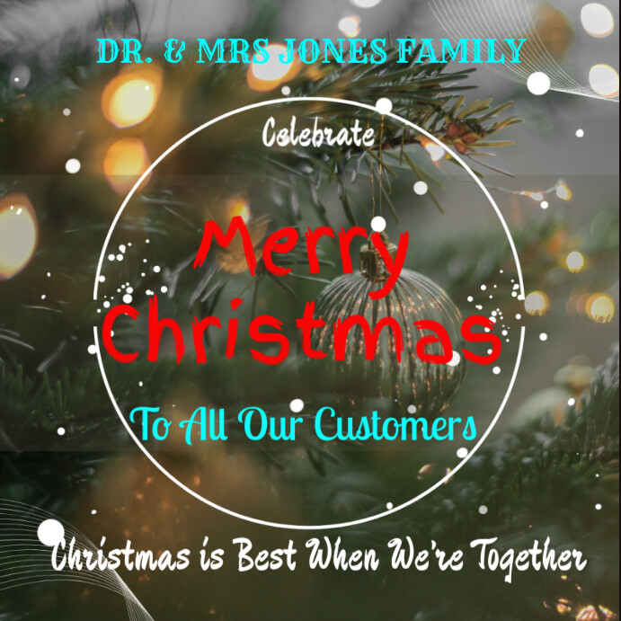 Copy of Green Maximalist Family Celebrate Merry Christmas To All Our ...