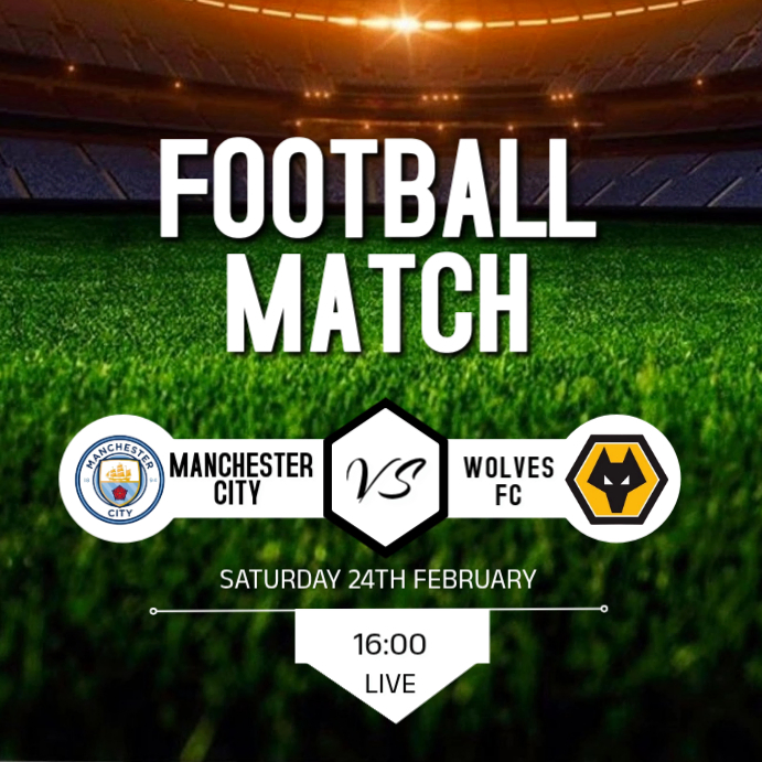 Football Match Announcement Template | PosterMyWall