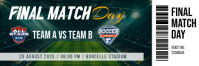 Green Maximalist Football Soccer Final Match Day Twitter Banner template