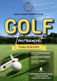 Green Maximalist Gold Tournament Event Real A5 template