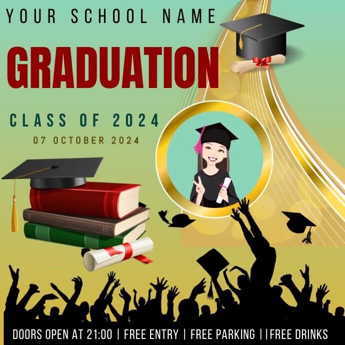 Plantilla de Green Maximalist Graduation 2024 Instagram Po | PosterMyWall
