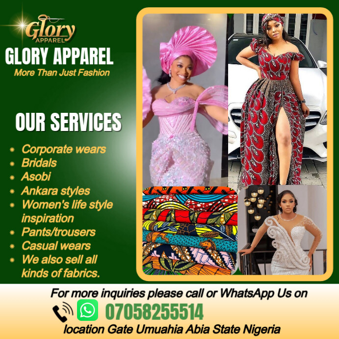Green Maximalist Green Maximalist Customizable African Fashion Clothing Line/store Campaign Flyer  I Instagram Post template