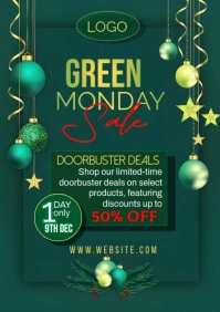 Green Maximalist Green Monday A4 template