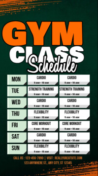 Green Maximalist Gym Class Instagram Story template