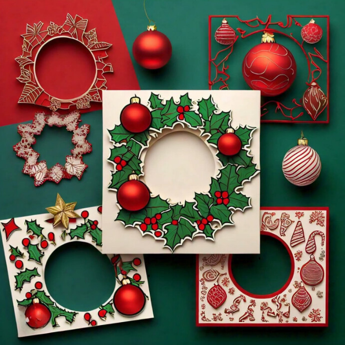 Copy of Green Maximalist Happy Christmas Wishes Instagram Post ...