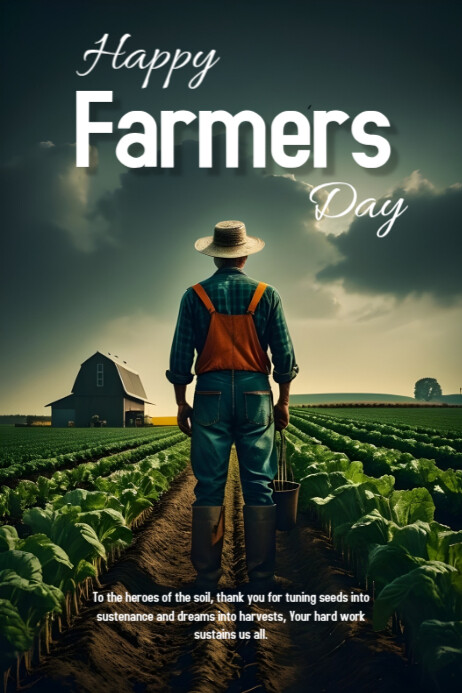 Green Maximalist Happy Farmers Day Poster Template | PosterMyWall