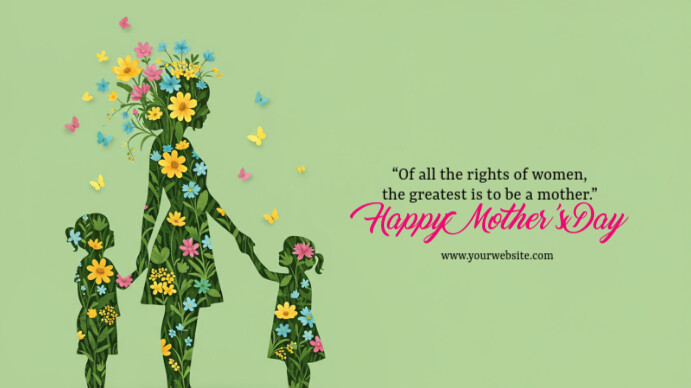 Copy of Green Maximalist Happy Mother's Day Digital Display (16:9 ...