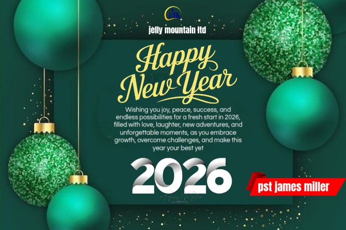 Green Maximalist Happy New Year Poster Template | PosterMyWall
