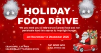 Green Maximalist Holiday Food Drive Template Design Facebook Ad