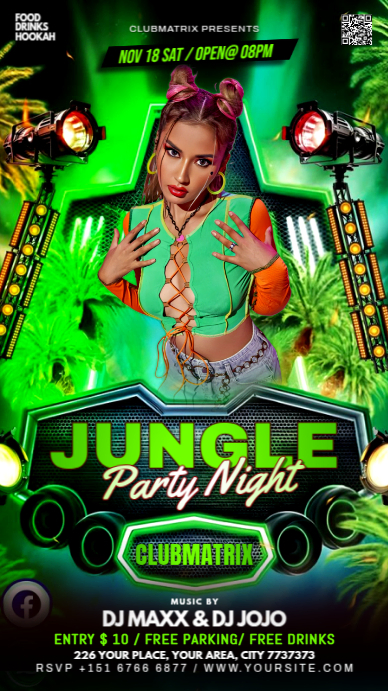 Copy of Green Maximalist Jungle Party Instagram Story | PosterMyWall