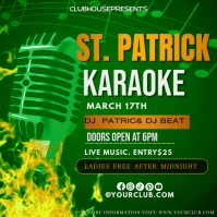 Green Maximalist Karaoke Night Party  Instagram Post template