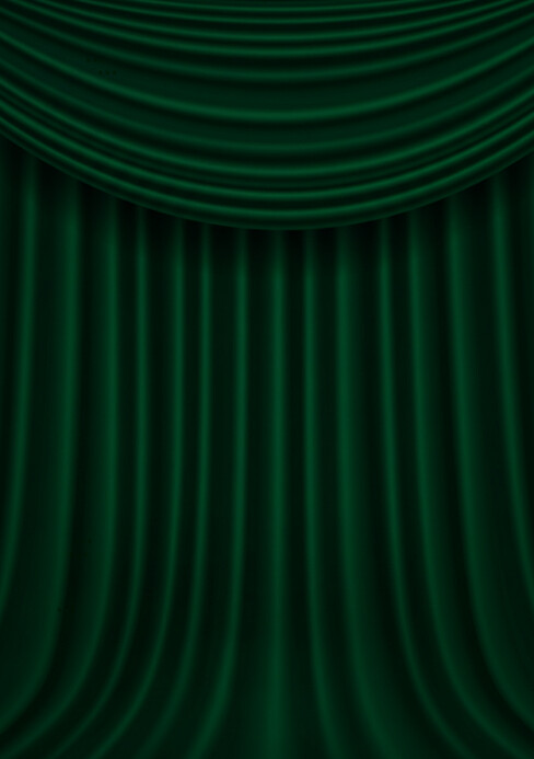 Green Maximalist Luxury Curtain Stage Backdrop A5 Template | PosterMyWall