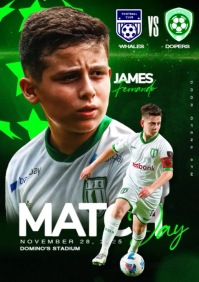 Green Maximalist Match Day Promo Video  A4 template