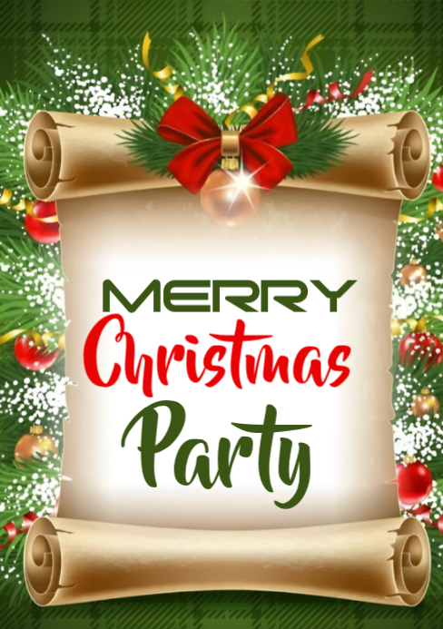 Green Maximalist Merry Christmas A5 Template | PosterMyWall