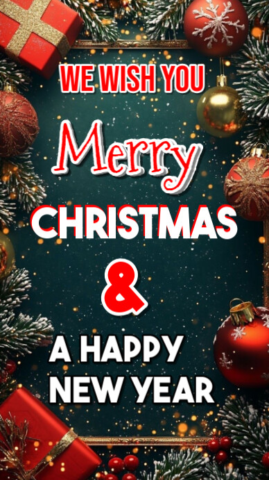Green Maximalist Merry Christmas And Happy Happy New Year Instagram ...