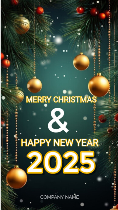 Copy of Green Maximalist Merry Christmas And Happy New Year Instagram ...