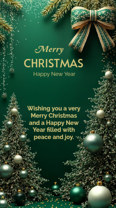 Plantilla de Green Maximalist Merry Christmas And Happy New Month ...