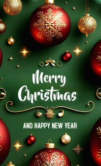 Green Maximalist Merry Christmas Card Design Us Legal template