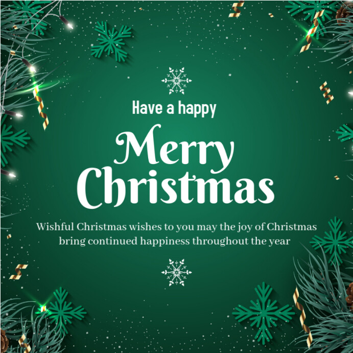 Green Maximalist Merry Christmas Day Wish Flyers Instagram Post ...