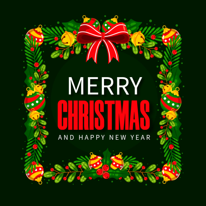 Plantilla de Green Maximalist Merry Christmas Instagram Post | PosterMyWall