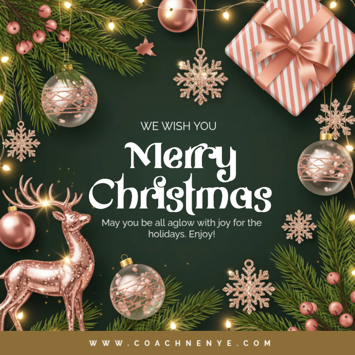 Green Maximalist Merry Christmas Instagram Post Template | PosterMyWall